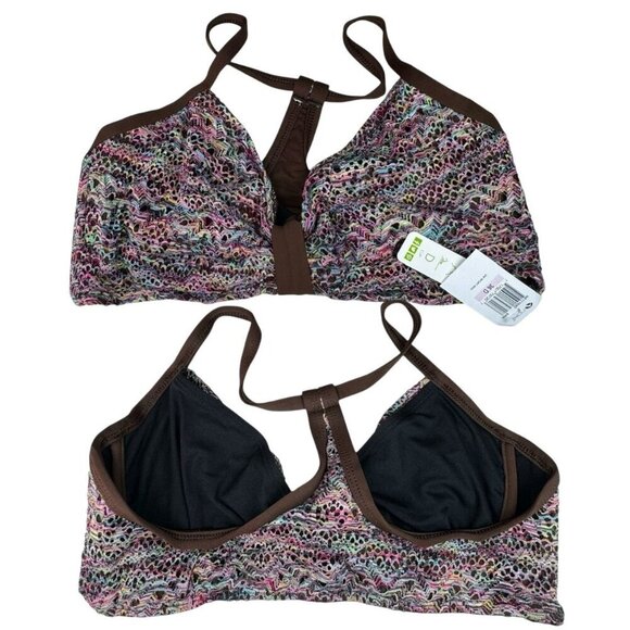 NWT Next By Athena Swim Suit Bikini Top 36D Bottom S 2PCs Brown Beach Vacation - Picture 3 of 14